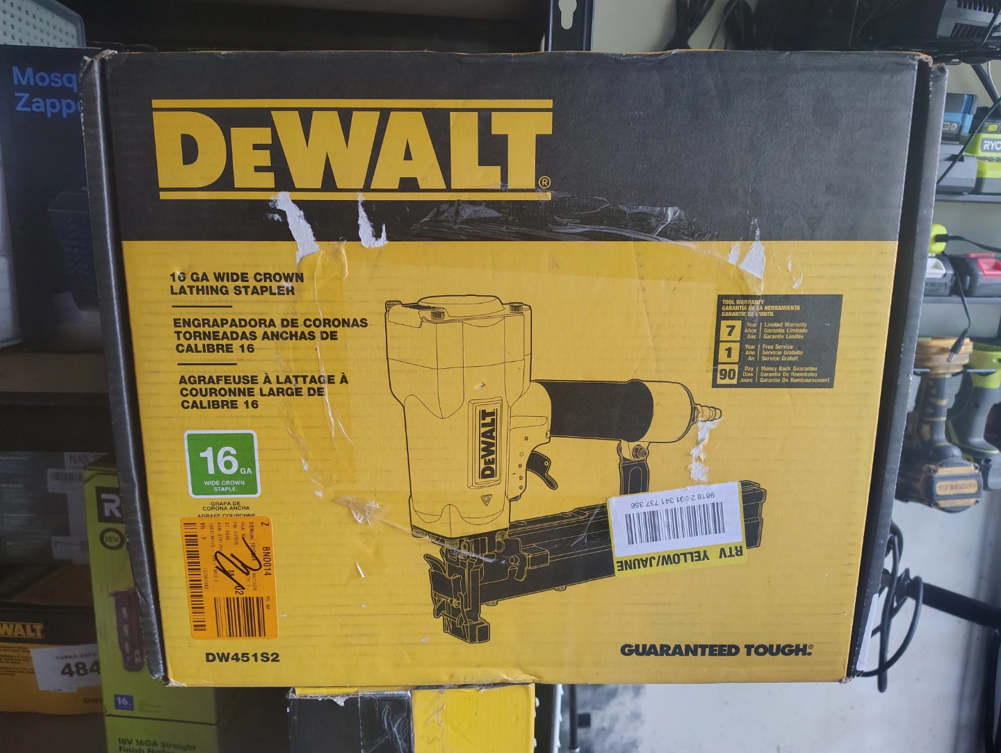 DEWALT 16 GA Wide Crown Lathing Stapler DW451S2