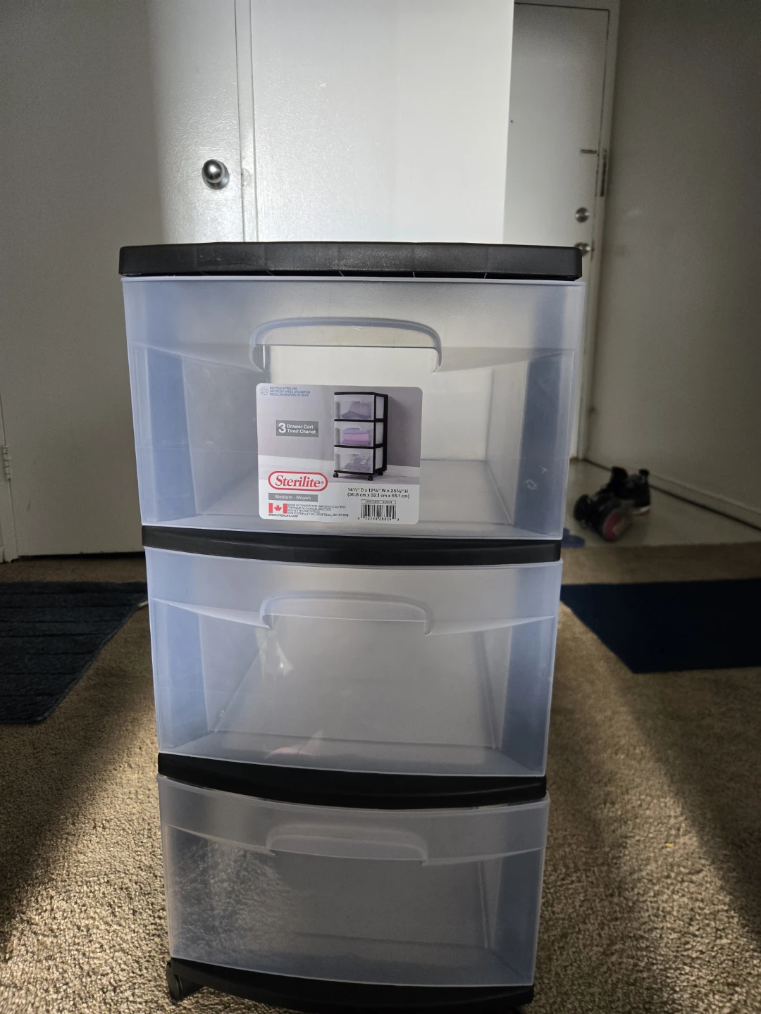 Sterilite 3-Drawer Plastic Rolling Storage Cart - photo 2