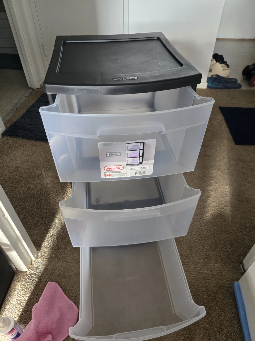 Sterilite 3-Drawer Plastic Rolling Storage Cart - photo 4