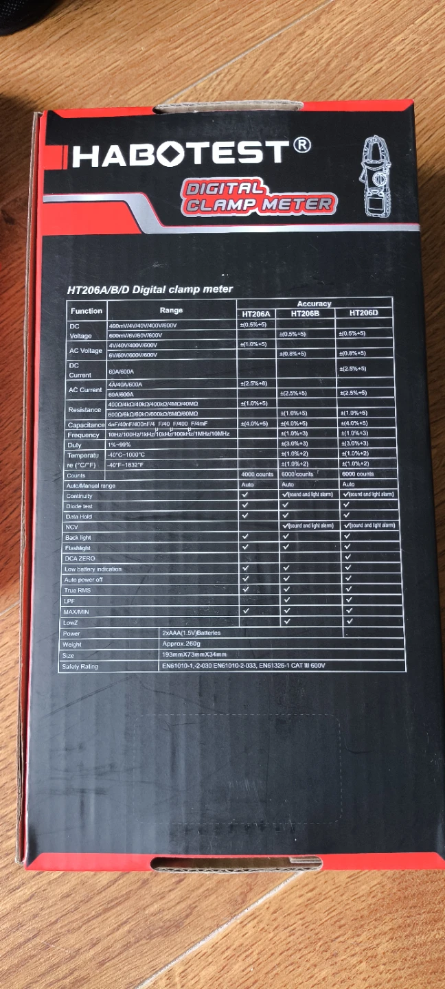 HABOTEST HT206D Digital Clamp Meter - photo 4