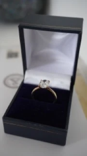 2.15 ct lab grown diamond with a 14k gold band - photo 5
