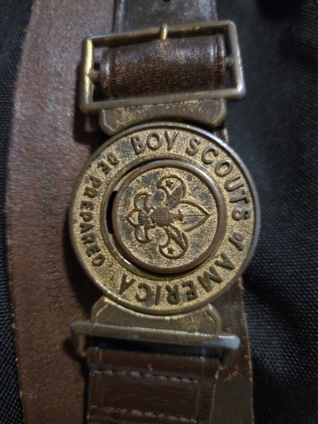 Vintage Boy Scout America Leather Belt