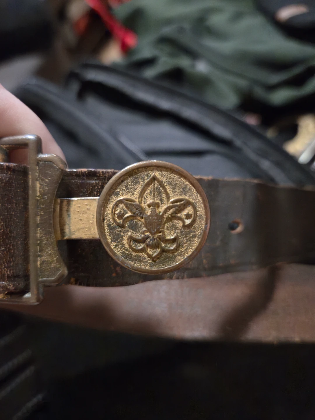 Vintage Boy Scout America Leather Belt - photo 2