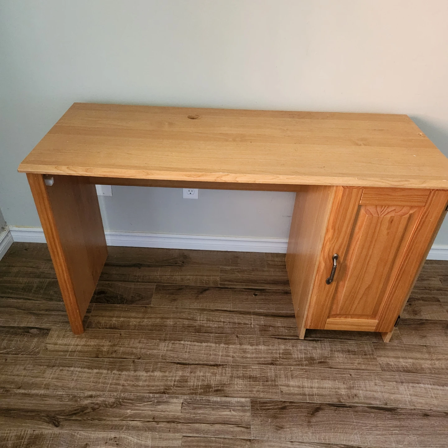 Wooden Desk with Cabinet