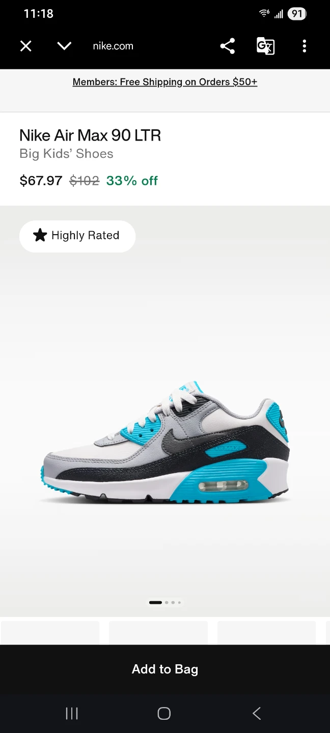 Nike Air Max 90 LTR Big Kids' Shoes