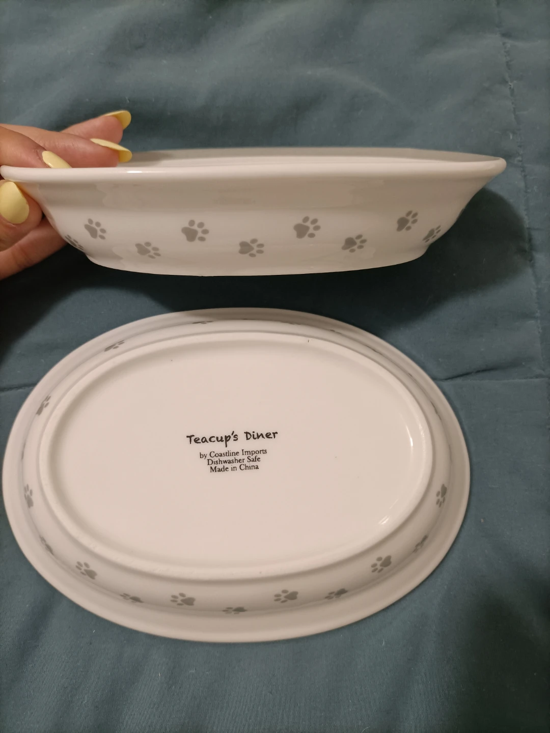 Set of 2 Teacup's Diner Cat Bowls ⚽ - photo 2