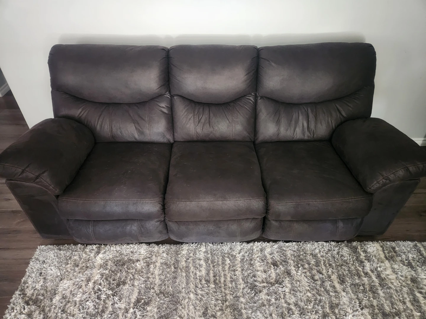Double Reclining Sofa and Loveseat