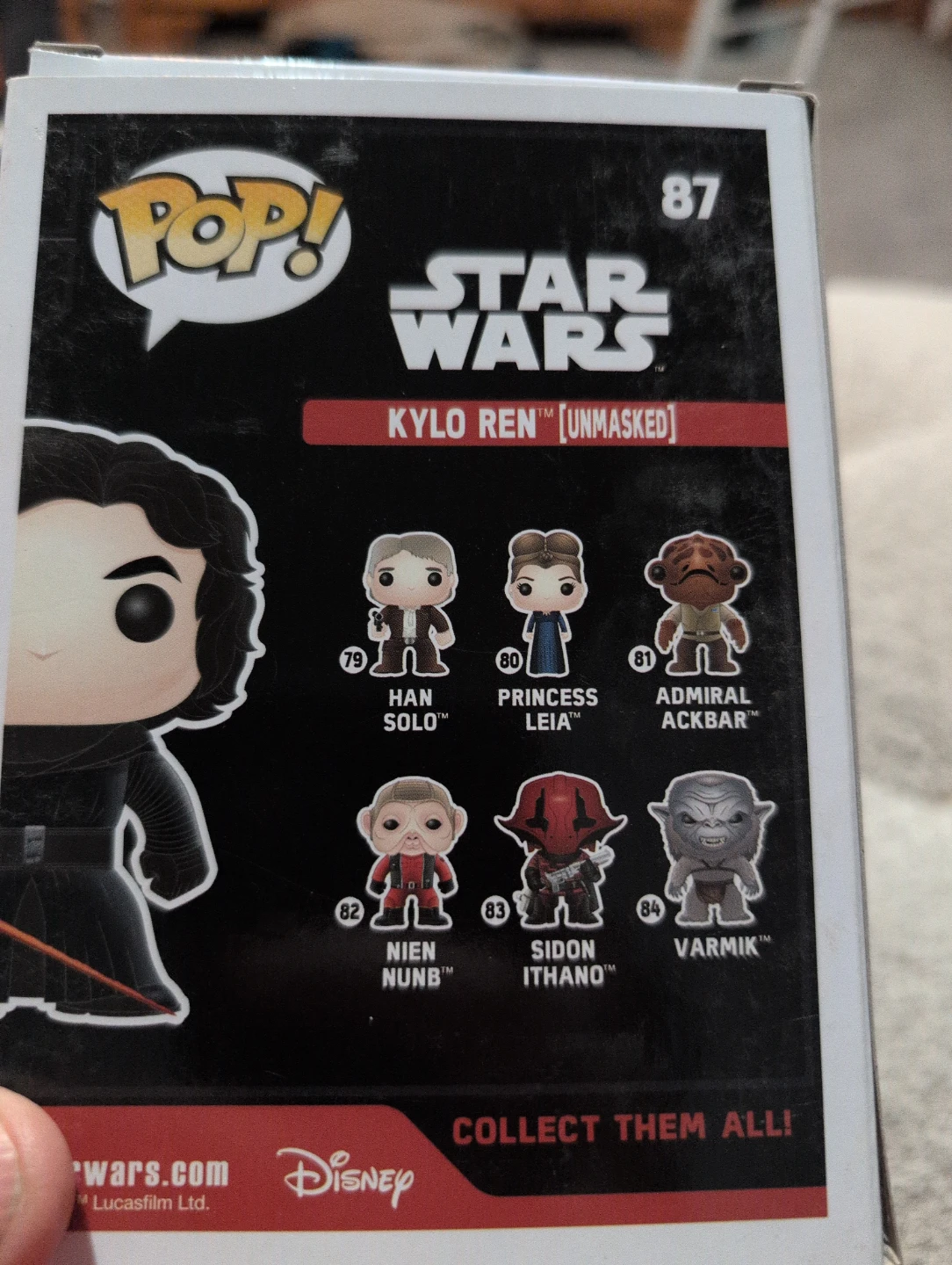 Funko Pop! Star Wars Kylo Ren (Unmasked) #87 Vinyl Bobblehead - photo 2