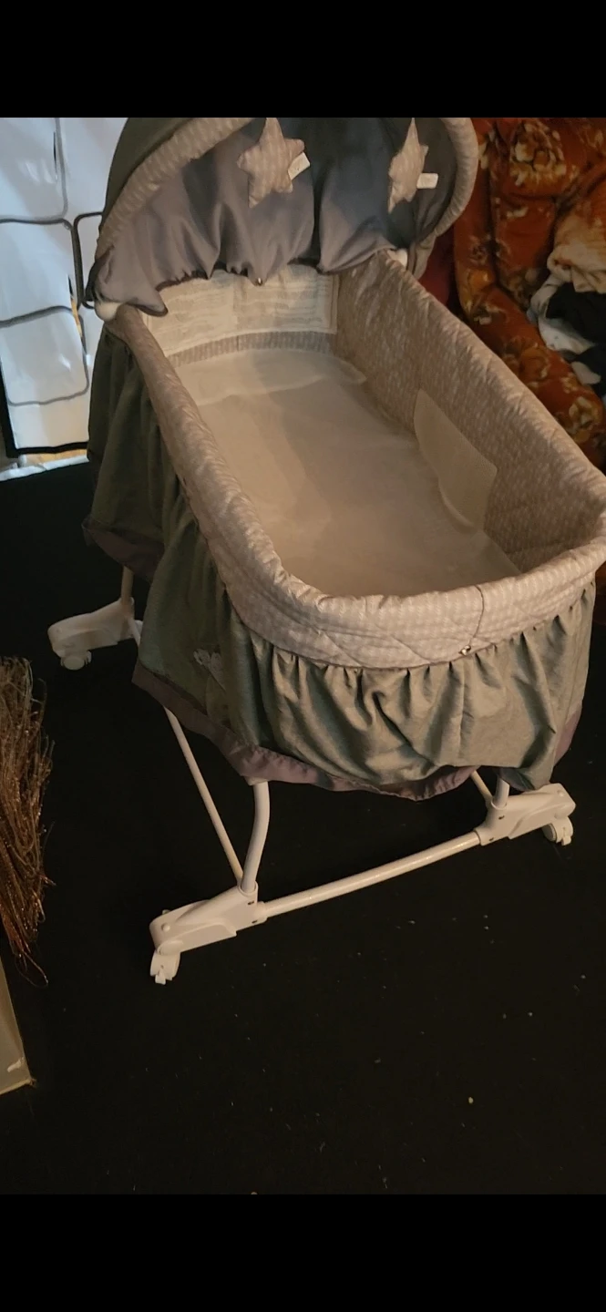 Grey Moses Basket with Stand - photo 3
