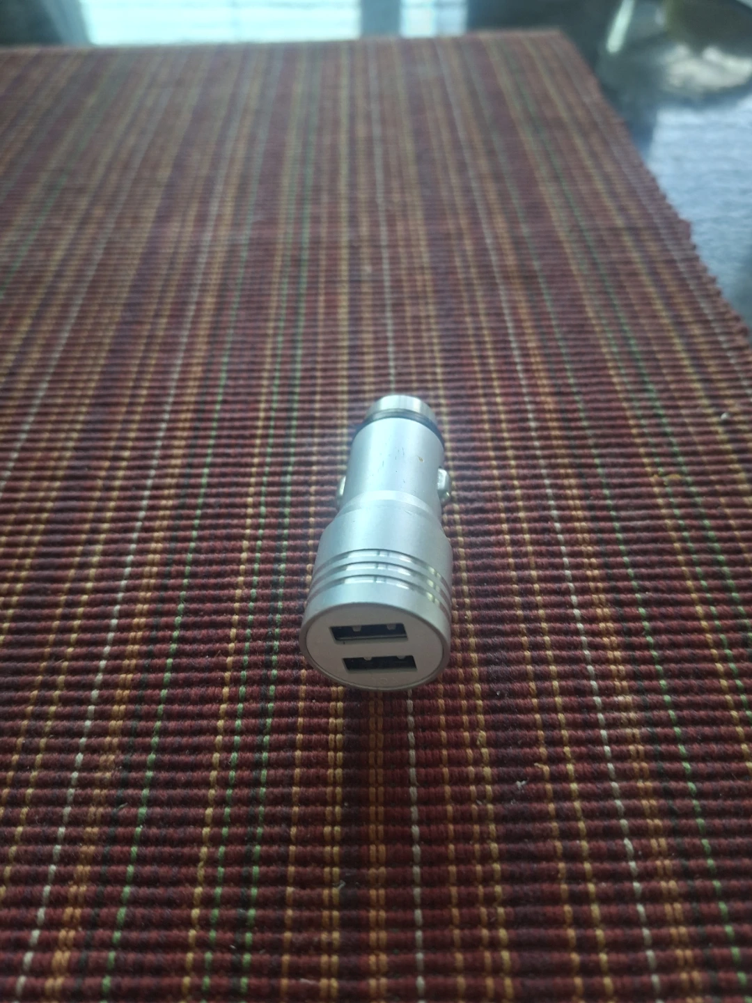Silver Dual USB Car Charger