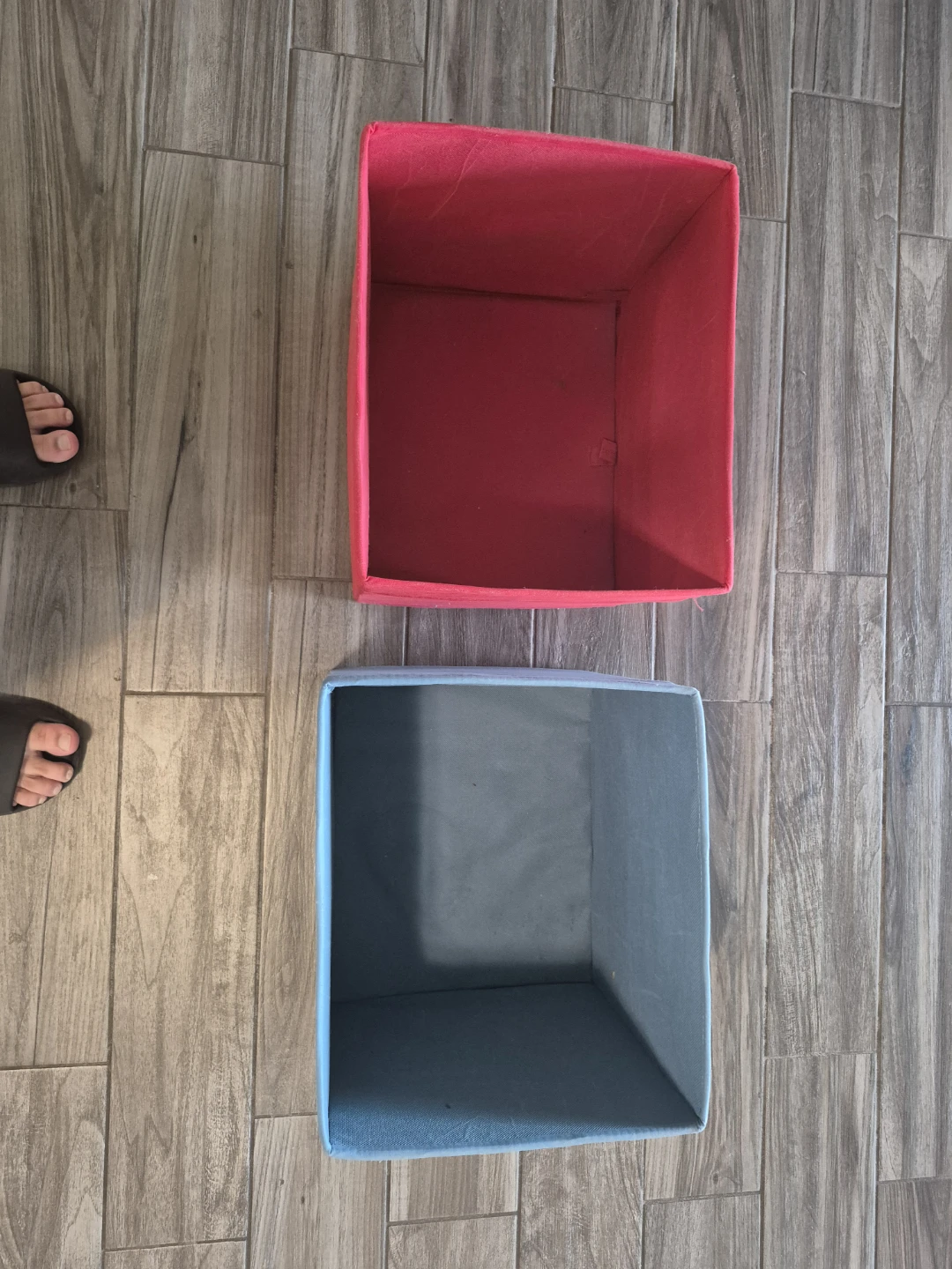 Two Fabric Storage Bins