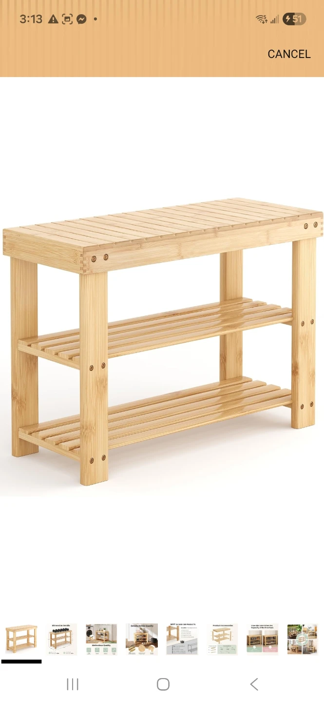 Bamboo Shoe Rack - Multi Purpose Bench - photo 2