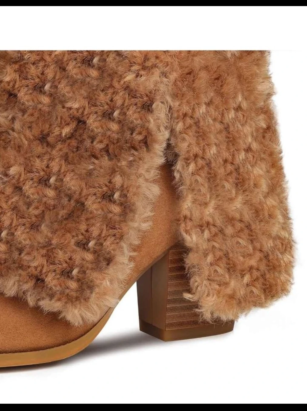 Brown Fuzzy Boots size 8 - photo 2