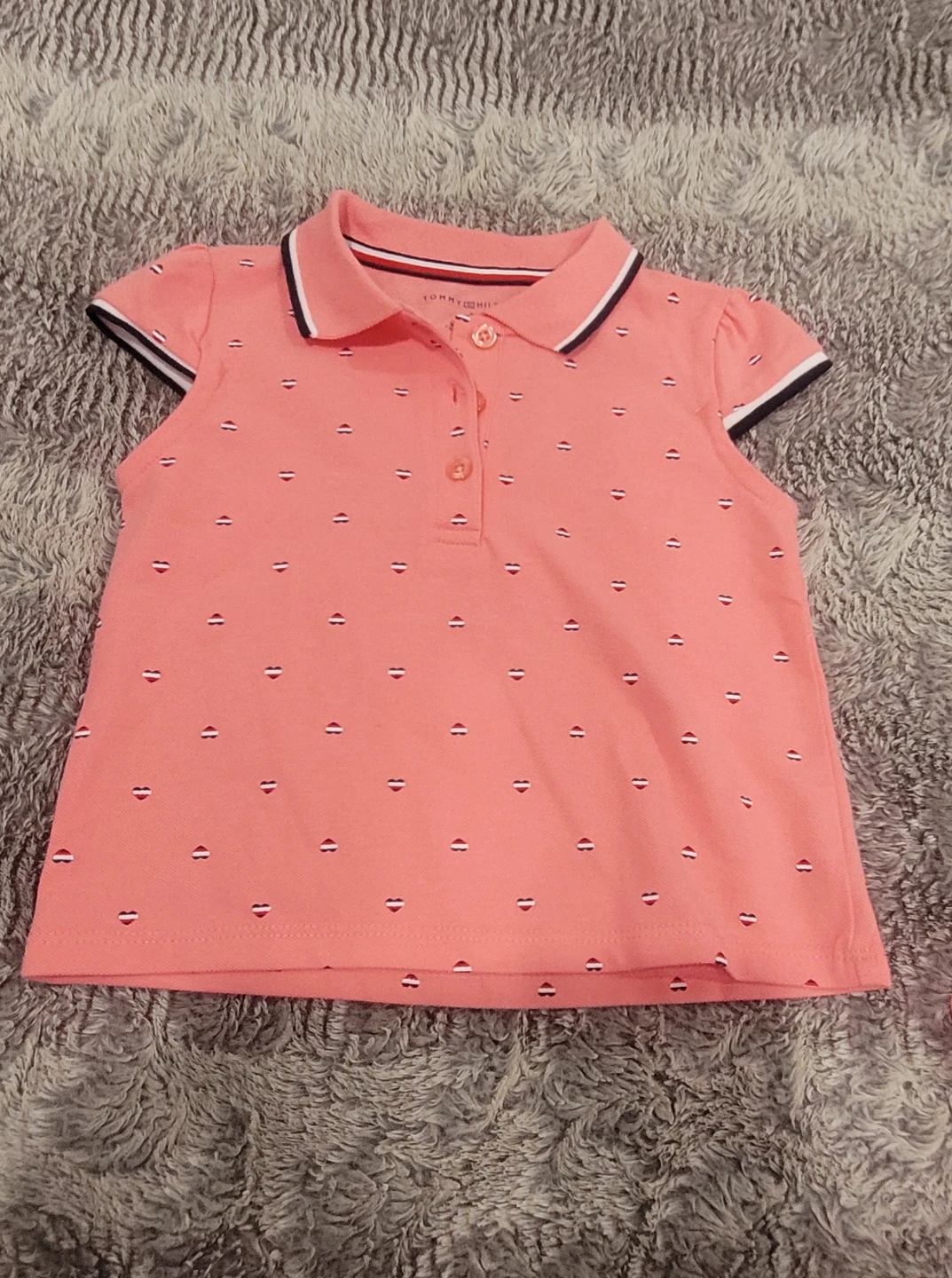 Tommy Hilfiger Baby Girl Coral Polo and Skirt Set - photo 2