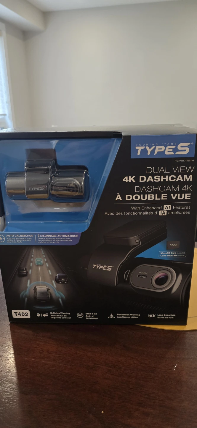 TYPES Dual View 4K Dashcam