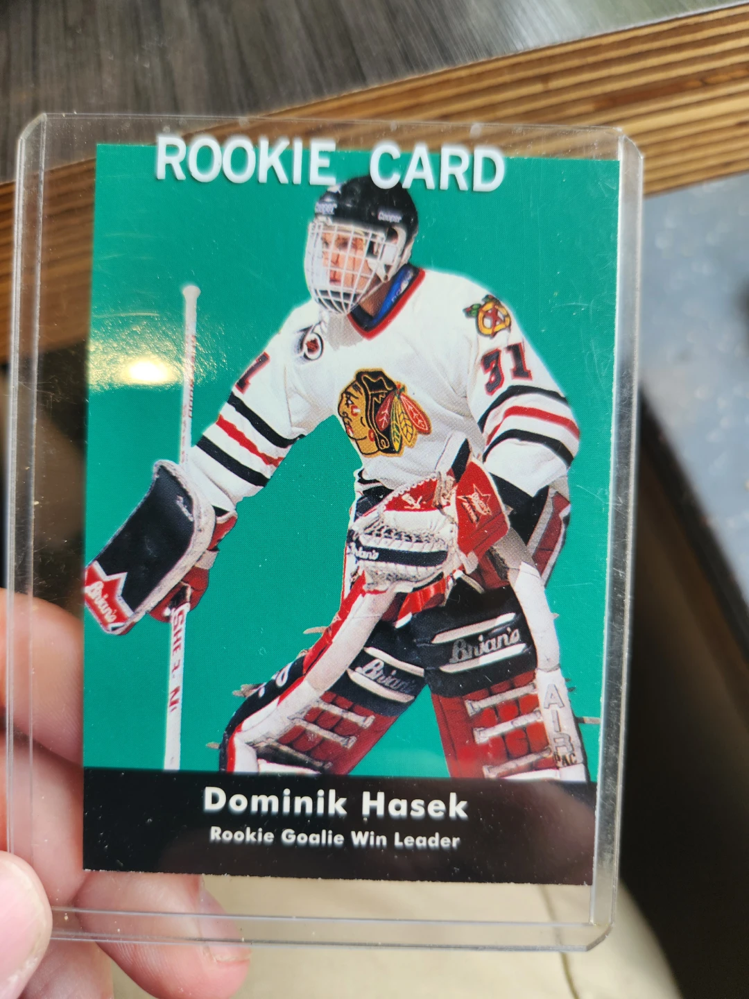 Dominik Hasek Rookie Goalie Win Leader Hockey Card