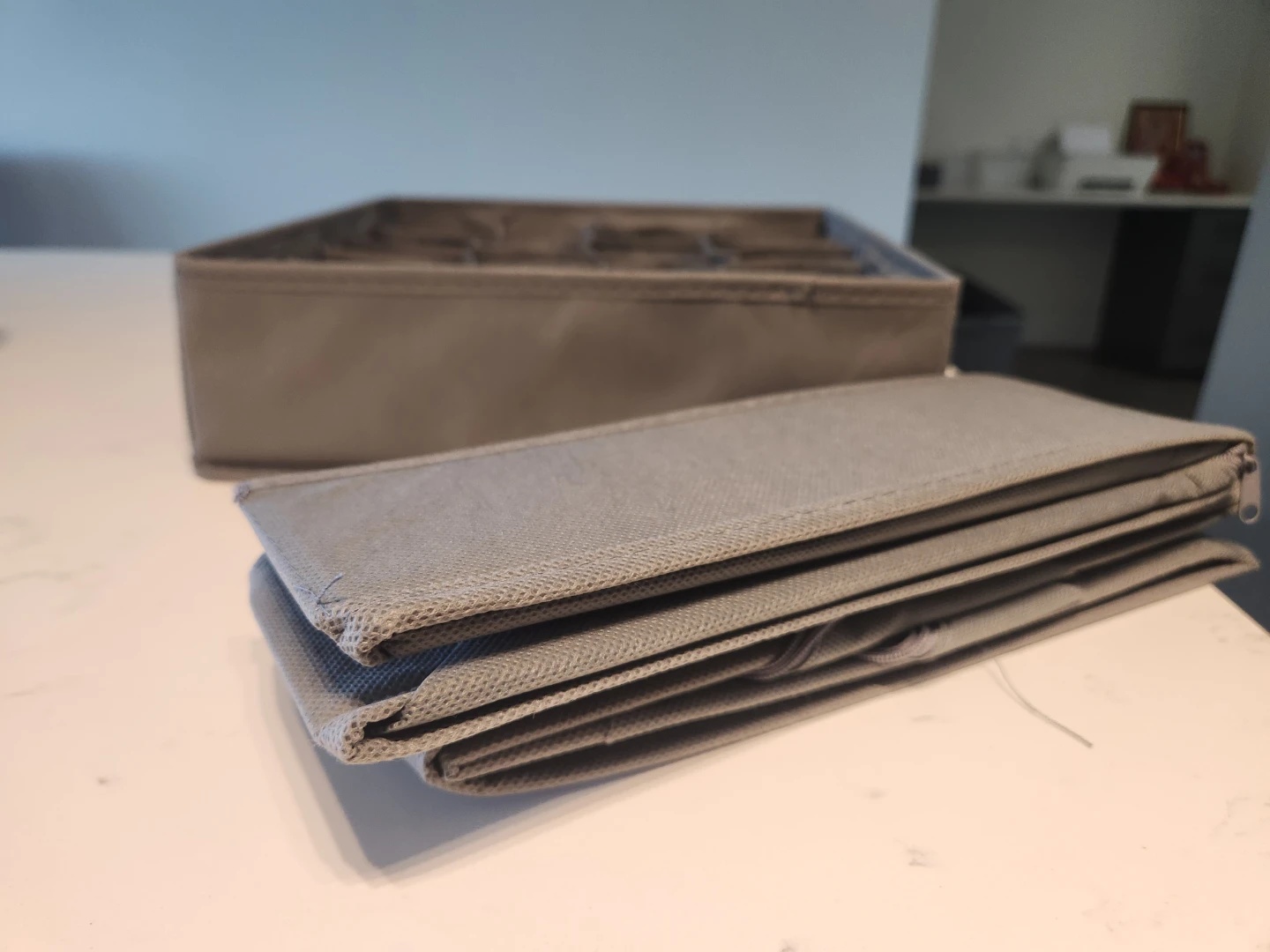 Grey Fabric Storage Box with 16 Compartments - photo 2