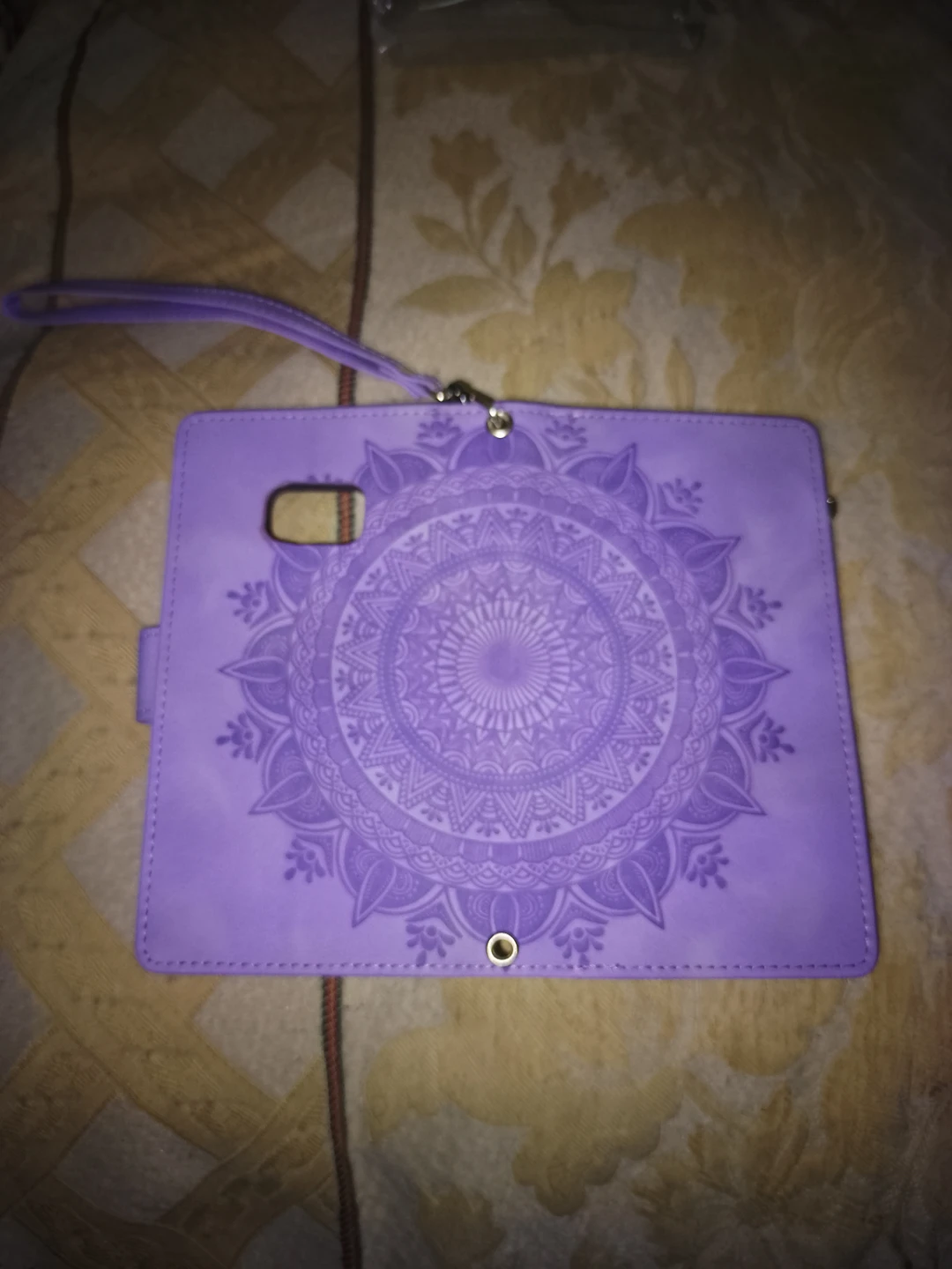 Purple Mandala Wallet Phone Case with Strap - photo 5