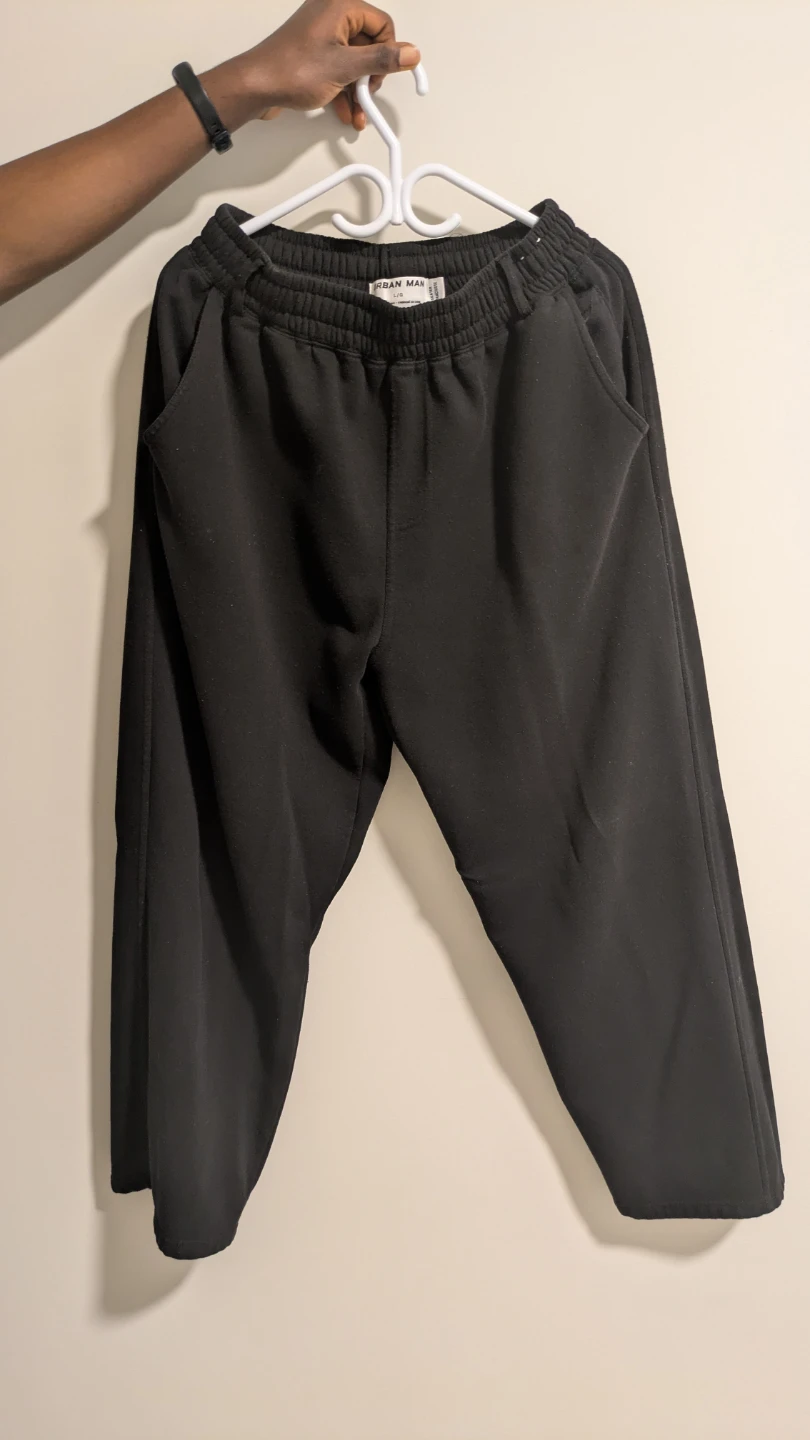 Urban Planet Black Fleece Baggy Sweatpants (Size L)