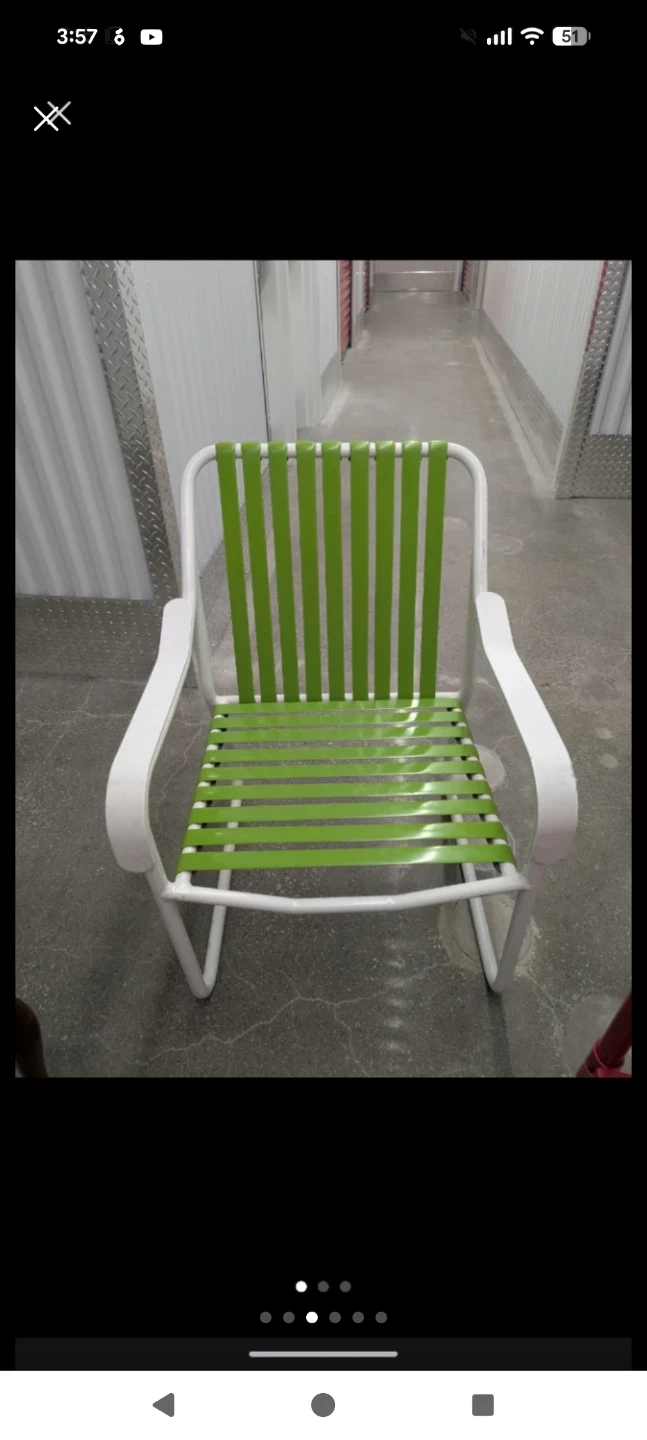 Retro Webbed Lawn Chair - photo 2
