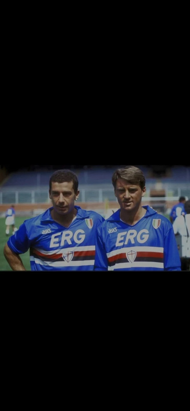 Vintage Asics Sampdoria shir 1991 1992 Soccer Jersey #9 Vialli - photo 4