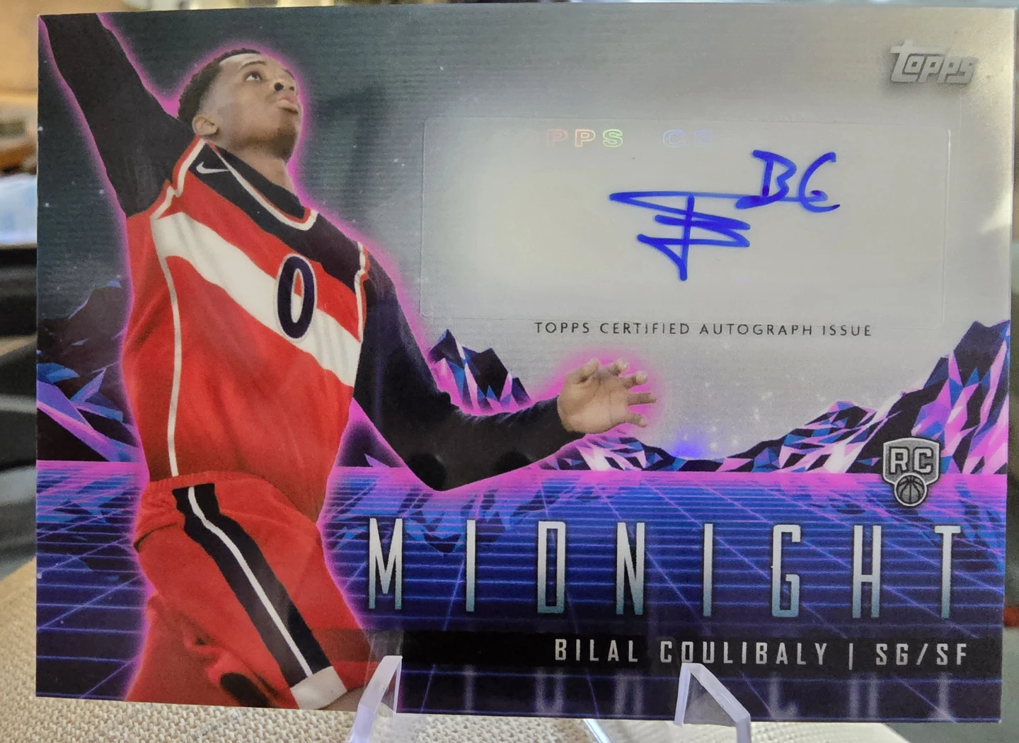 Topps Midnight Bilal Coulibaly Rookie Horizon Signatures Card