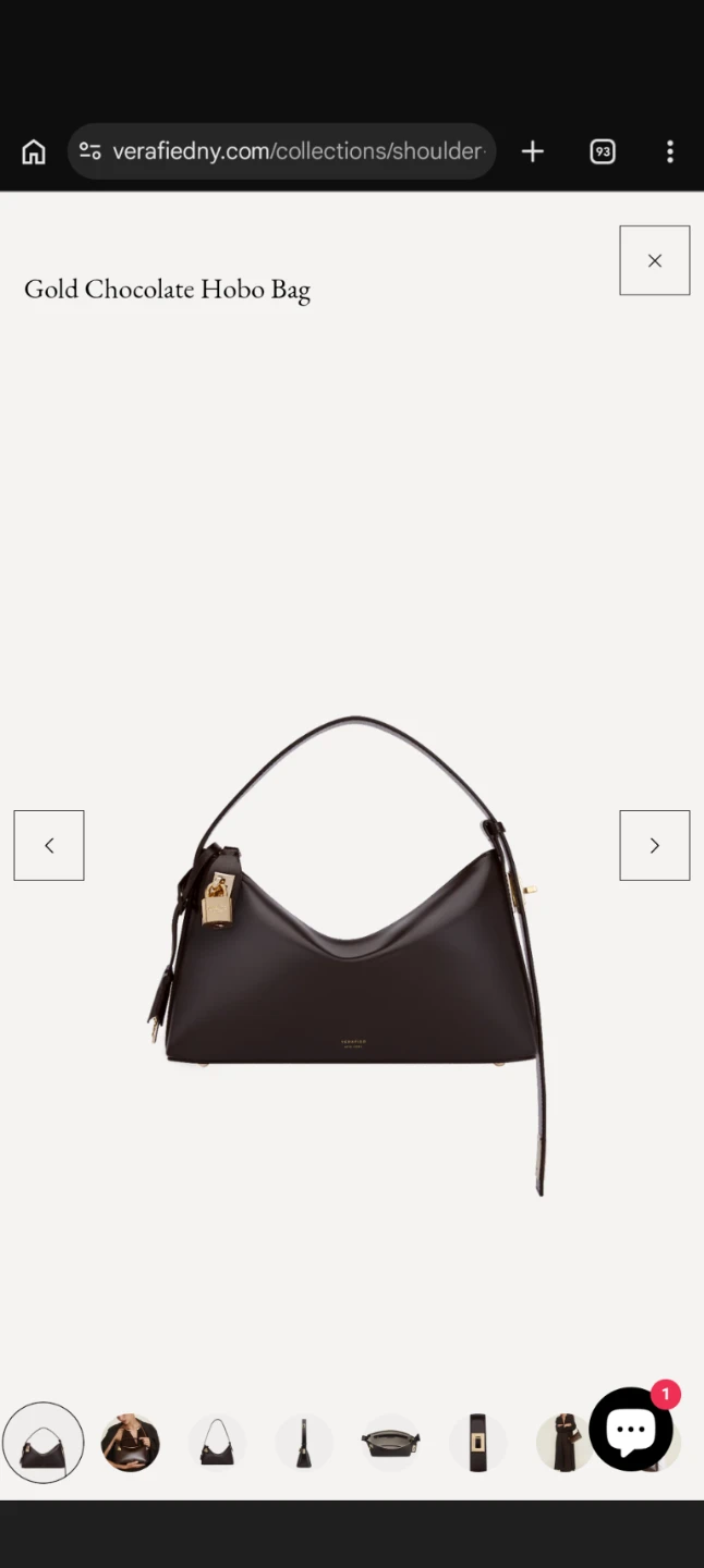 Verafied Gold Chocolate Hobo Bag