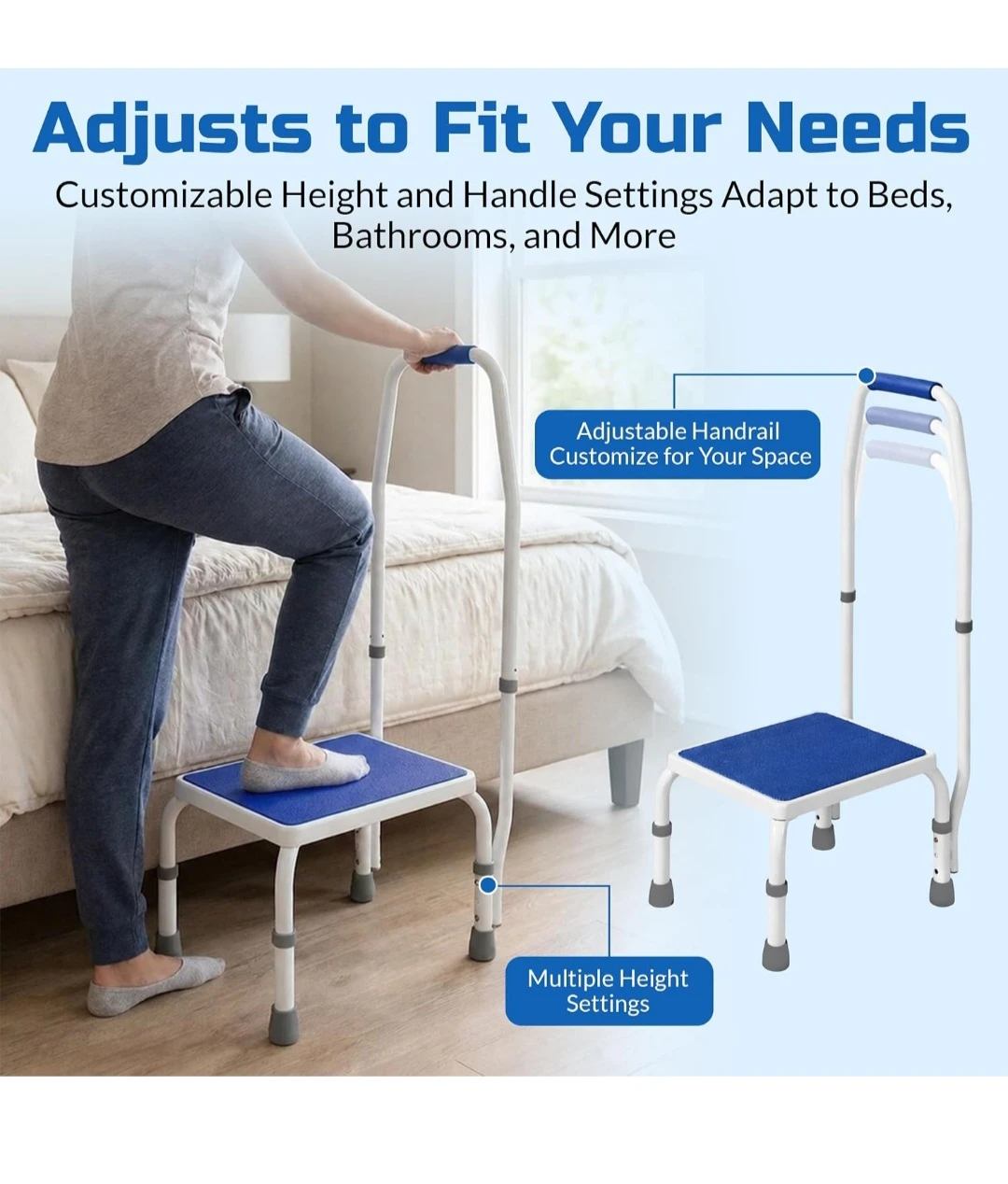 Platinum Health Adjustable Step Stool with Handle