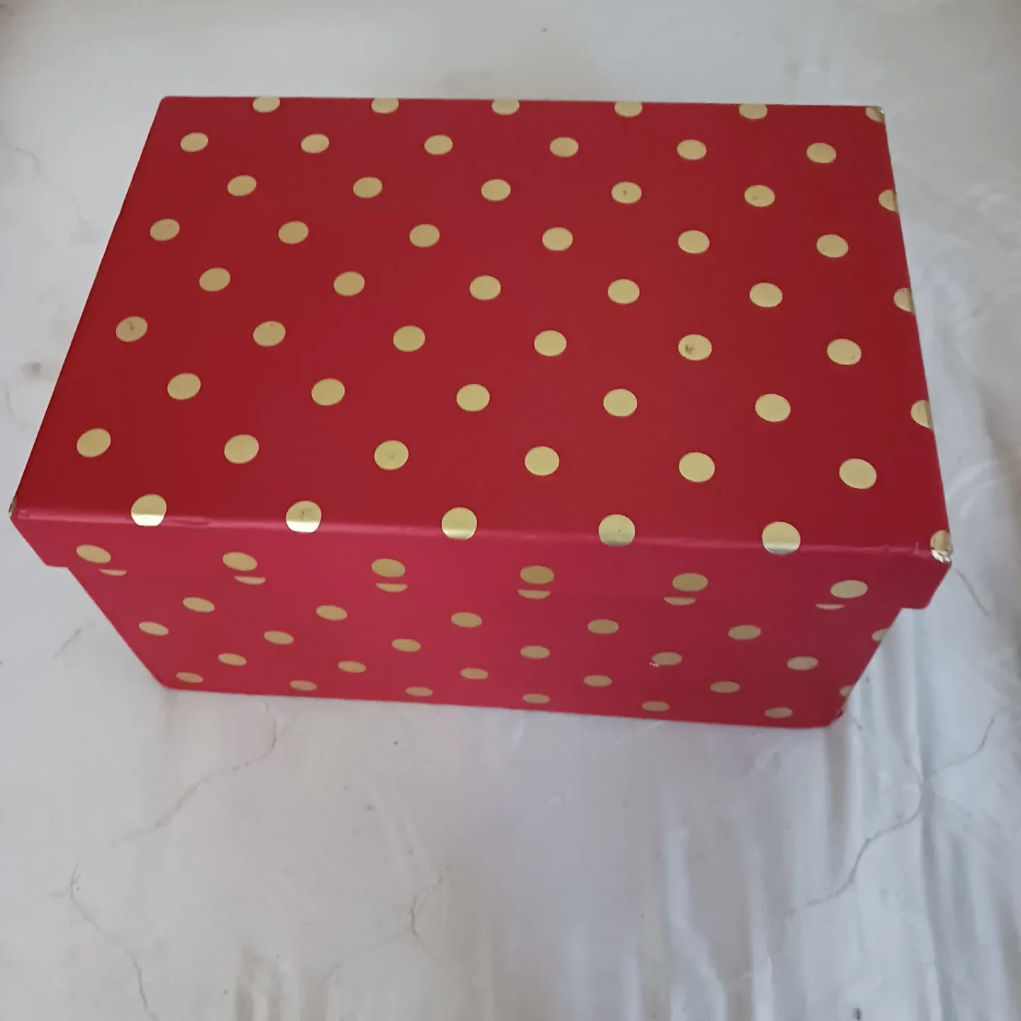 Clementine Red Polka Dot Storage Box - photo 3