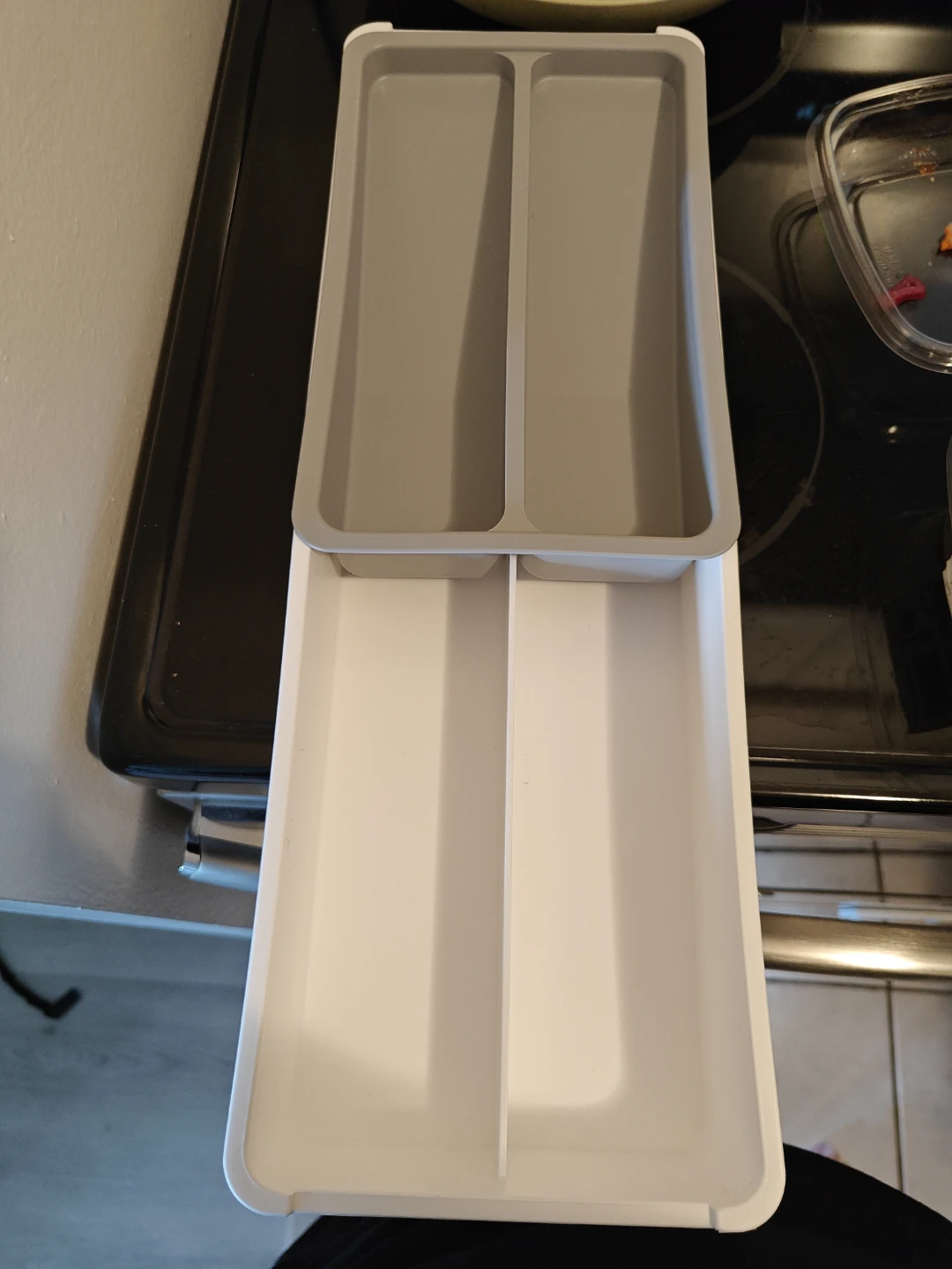 Two-Tier Cutlery Organizer for narrow drawer