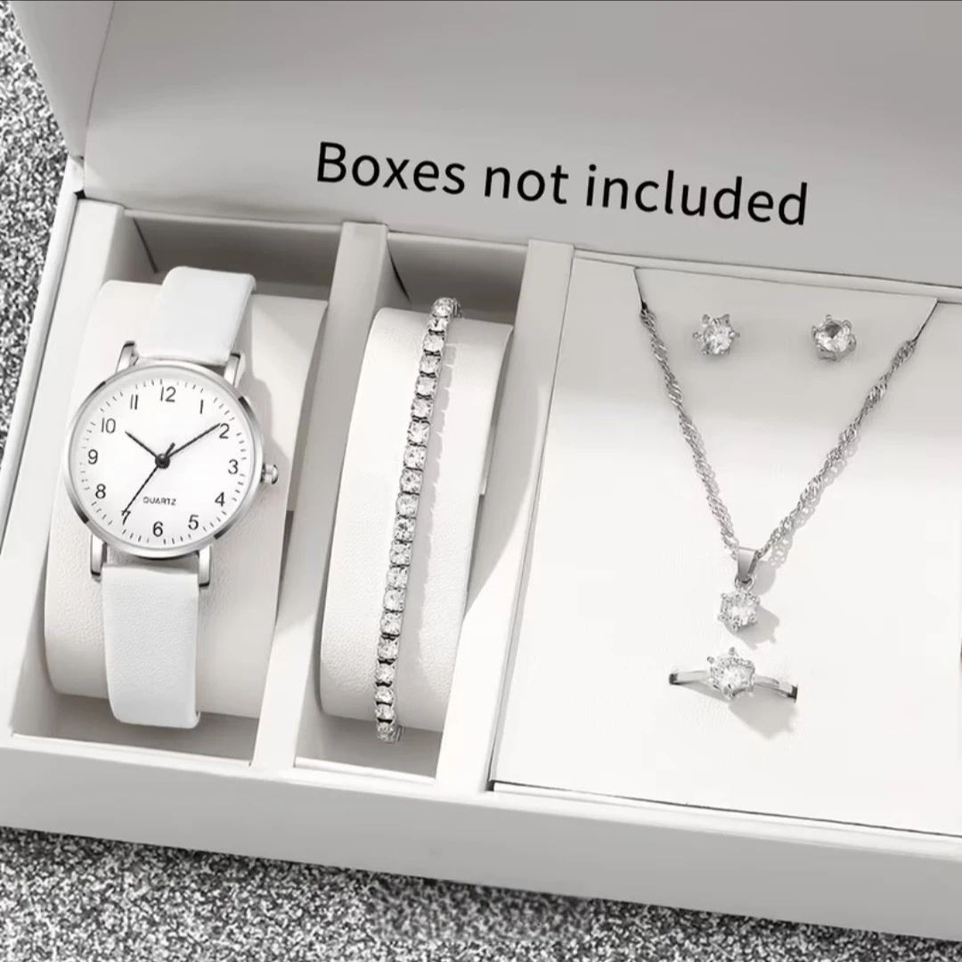 White Quartz Watch with Jewelry Set. *Brand New*