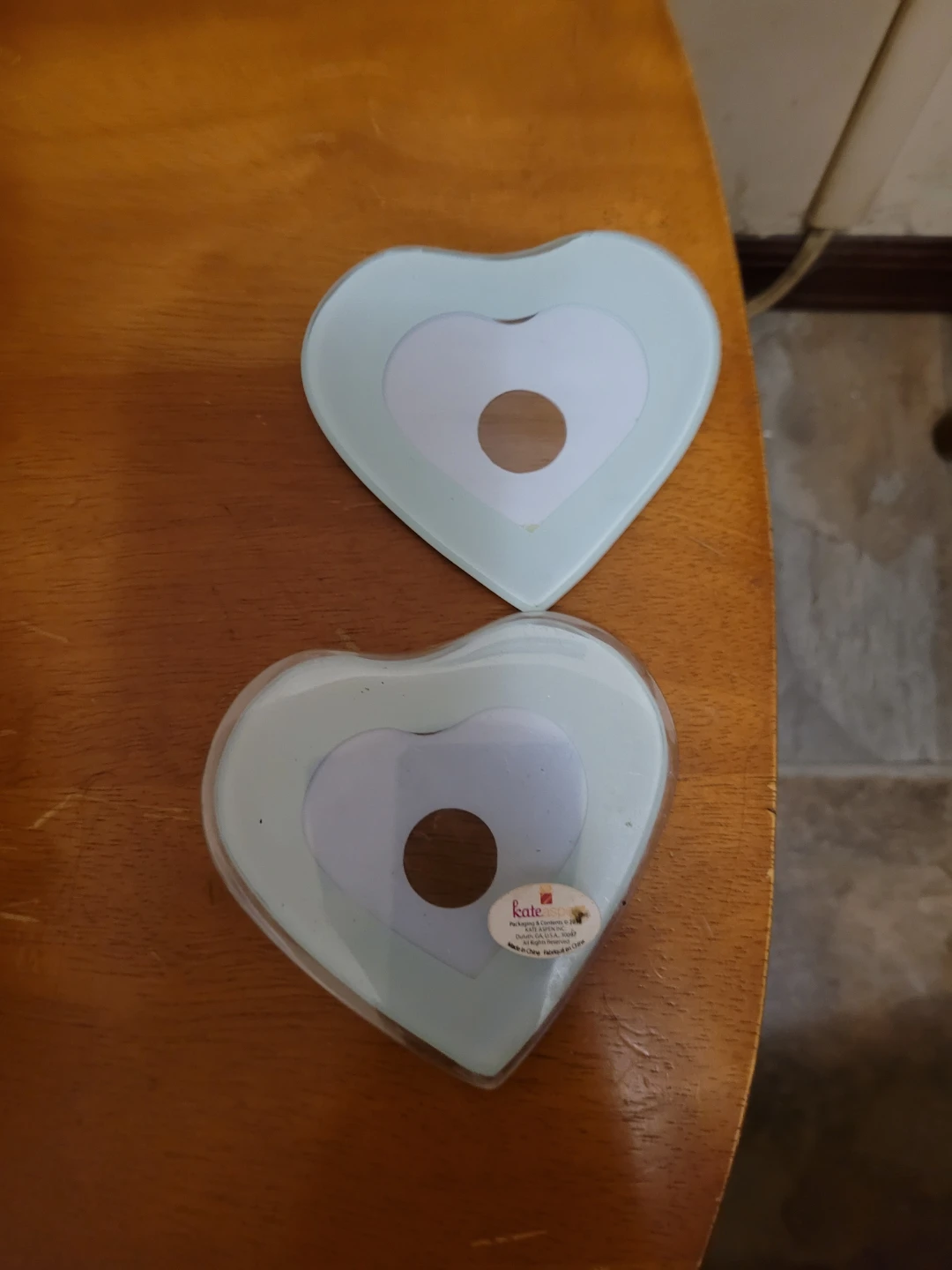 Heart Shaped Photo Frame Coasters or Paperweight (Set of 2)