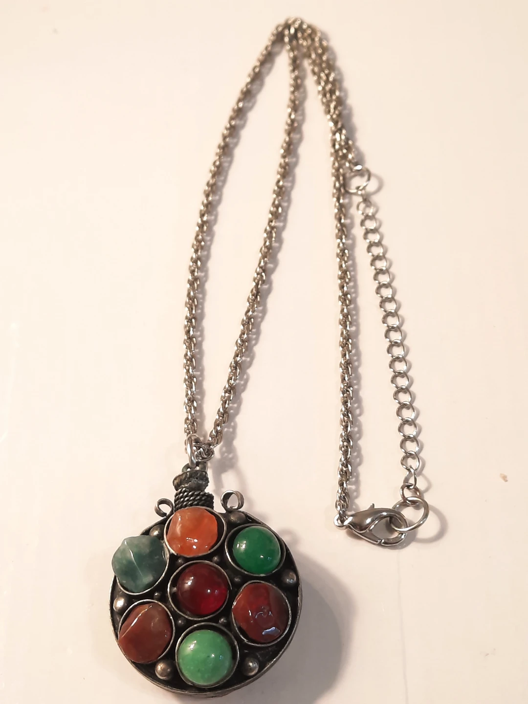 Pendant Necklace with Assorted Gemstones - photo 3