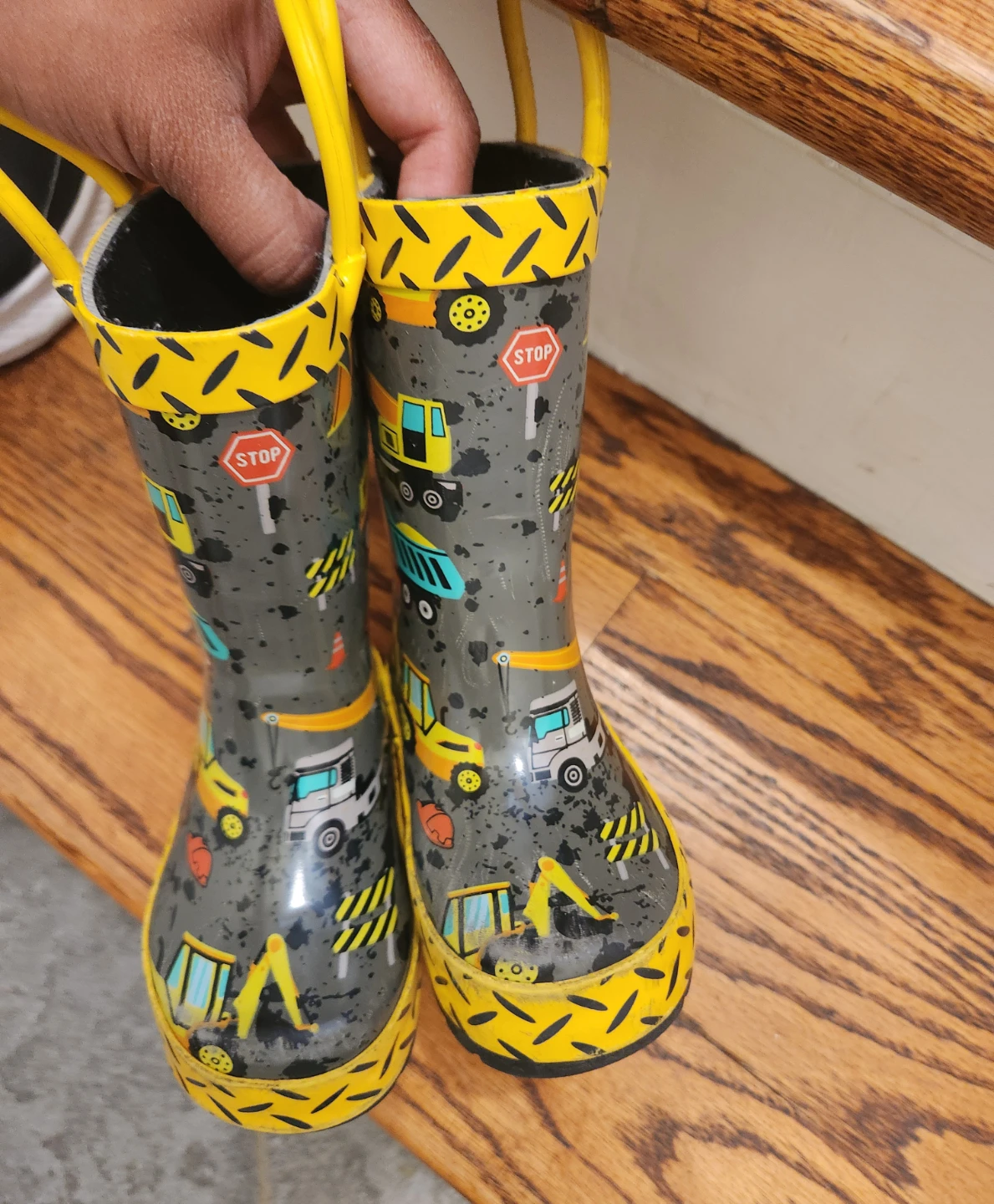 Kids Construction Print Rain Boots size 5 - photo 3