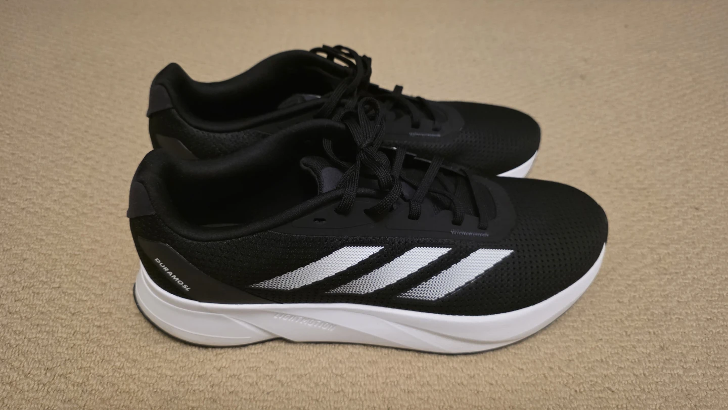 adidas Duramo SL Running Shoes - Black/White - Men's Size 13