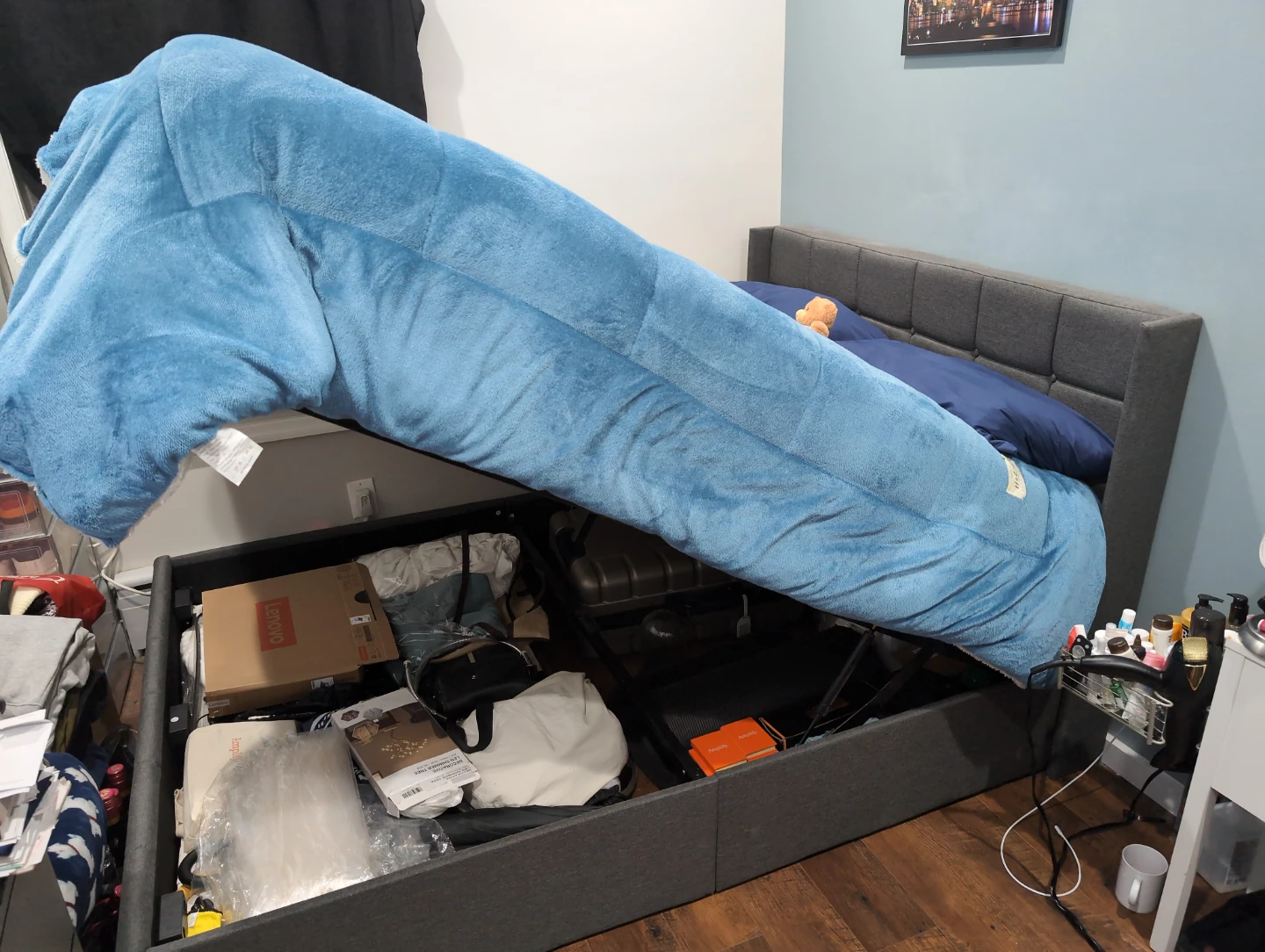 Full Size Bed Frame with Storage - photo 3