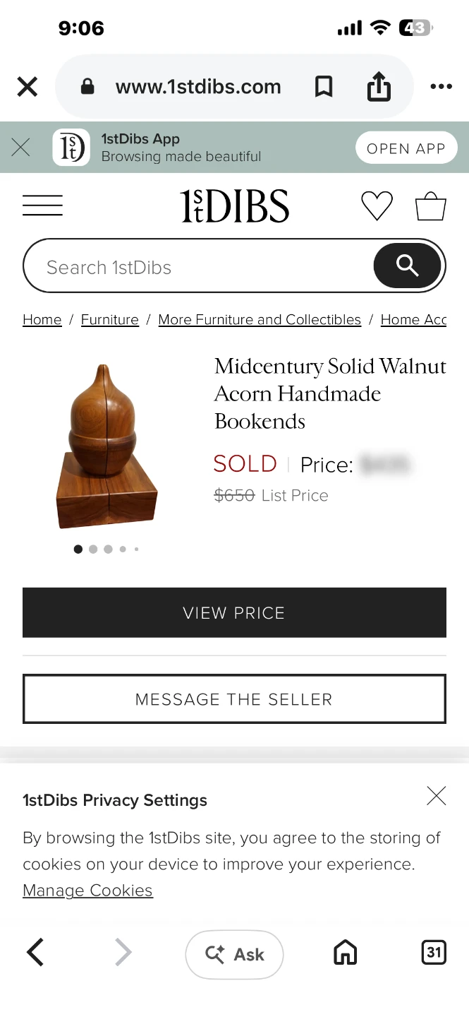 Wood acorn bookends - photo 4