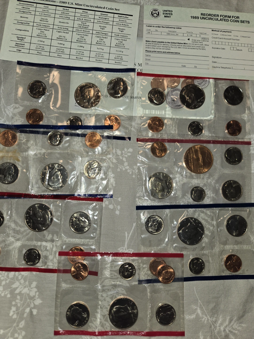 Unc mint sets 7 pcs