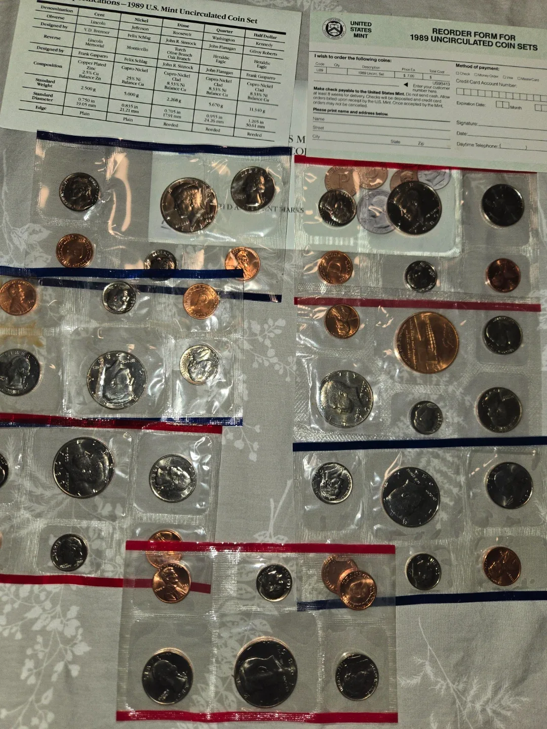 Unc mint sets 7 pcs