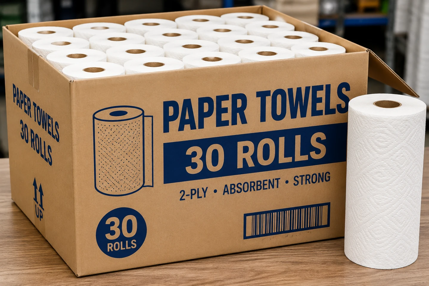 (FREE DELIVERY) Paper Towels - 30 Rolls, 2-Ply
