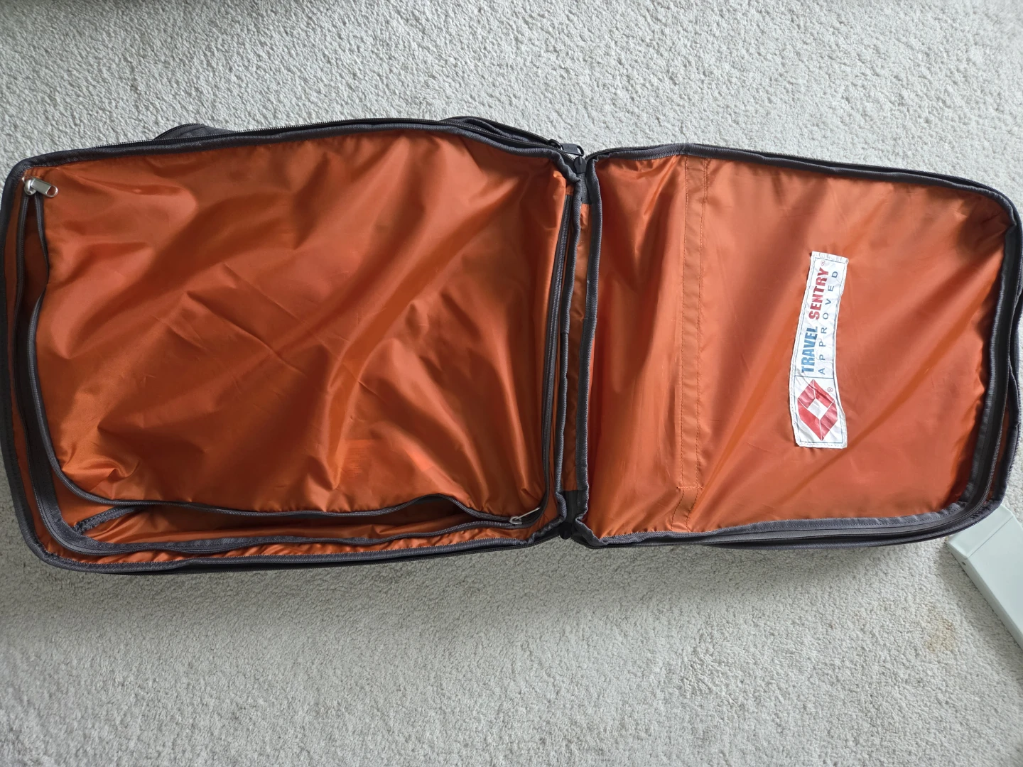 Grey Travel Bag with Orange Interior - photo 2
