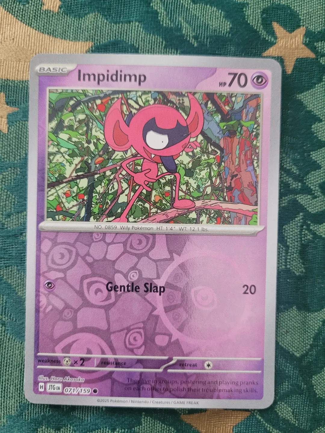 Pokémon Reberse Holo  Impidimp Card ⚽️