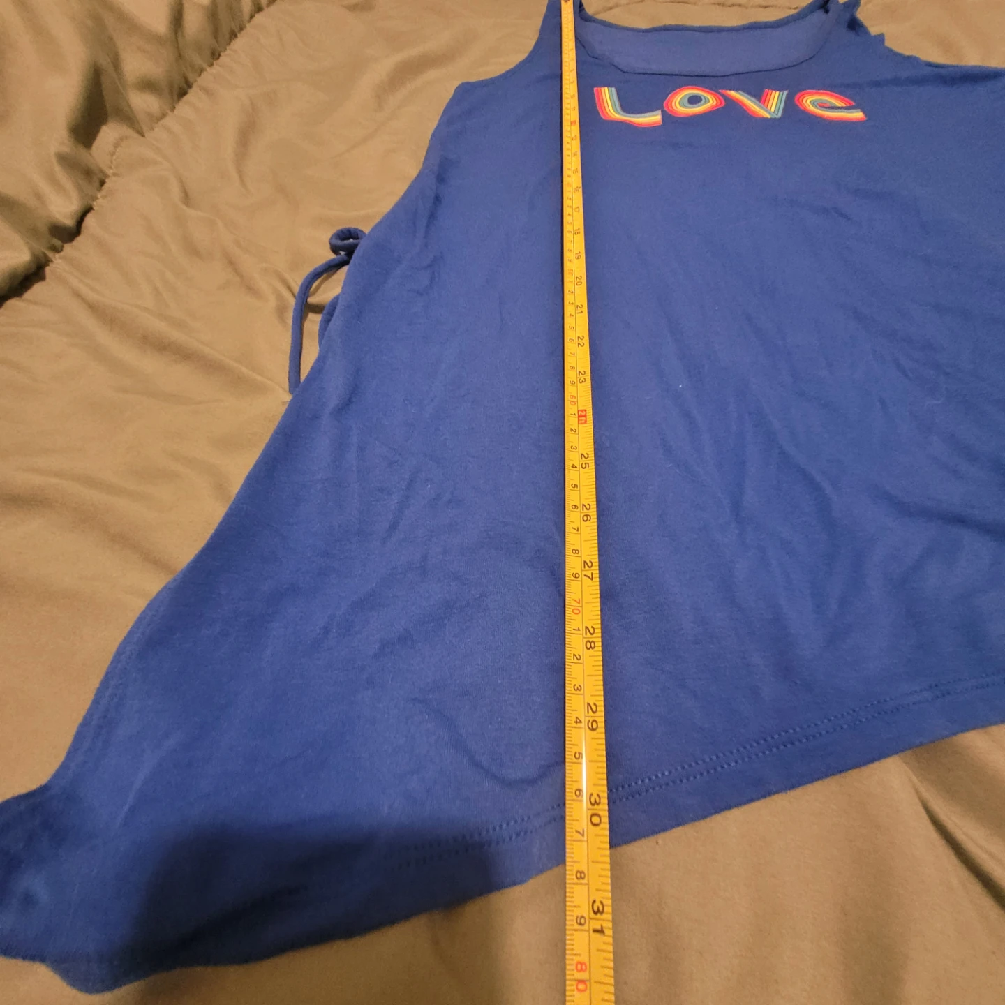 George Blue large 'Love' Tank Top pride rave gear - photo 5