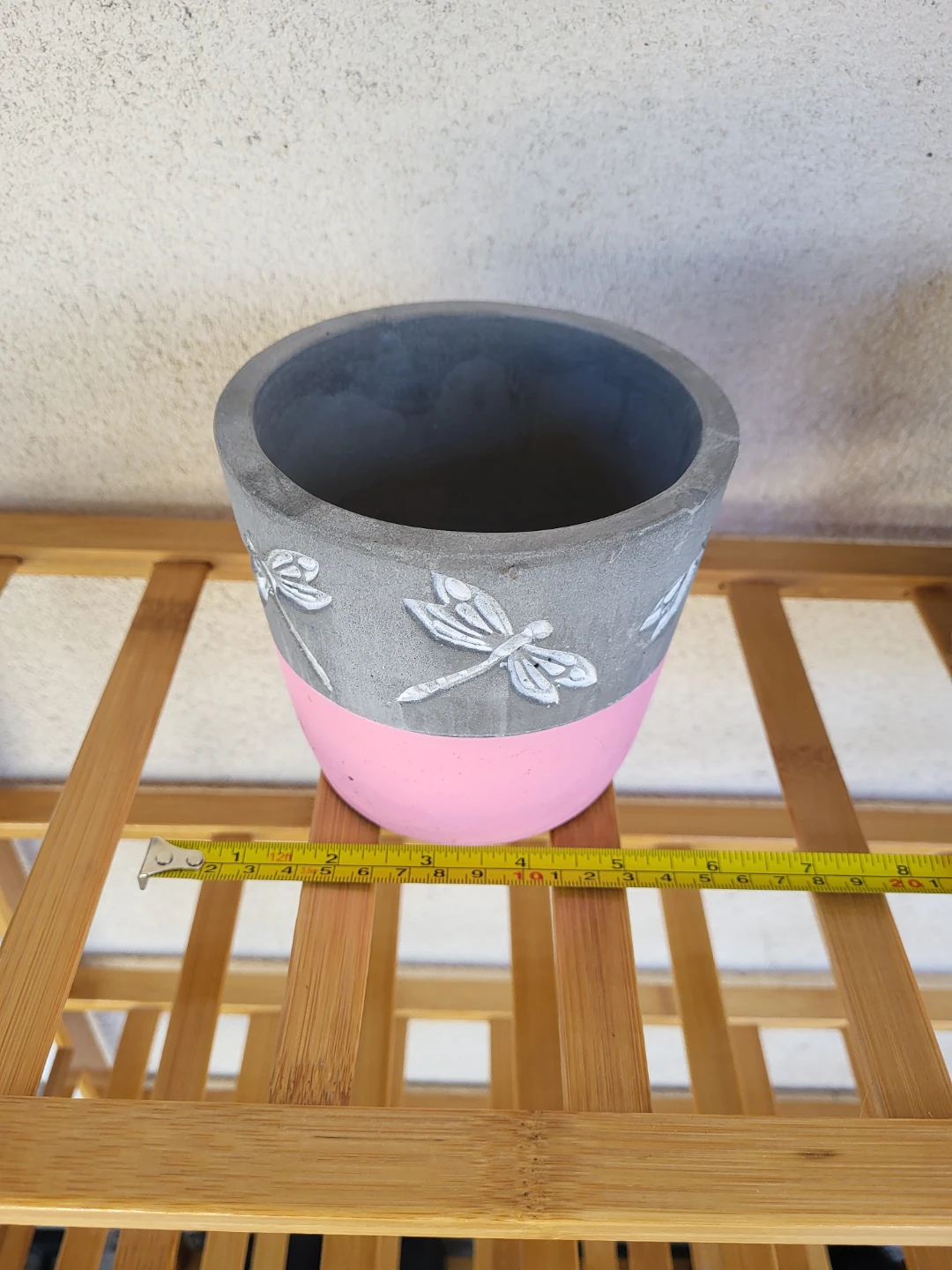 Dragonfly Cement Planter Pot