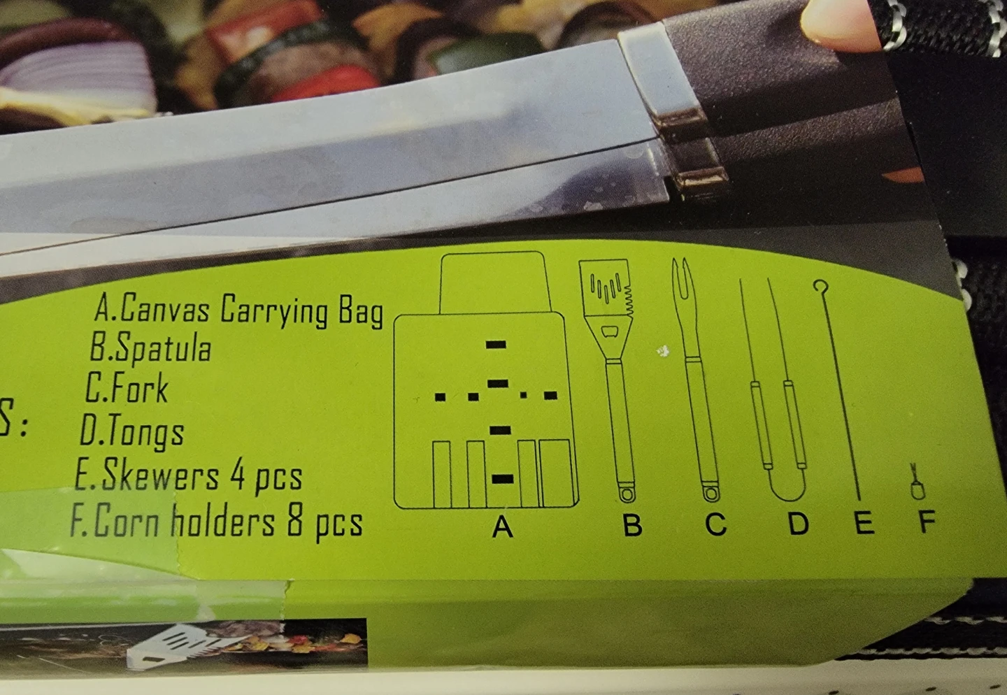 16 PC Stainless Steel Grill Set with Carrying Bag - photo 2