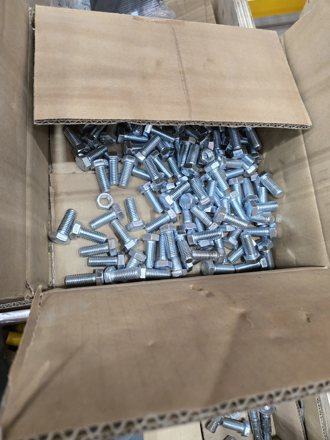 Boxes of Bolts and Nuts