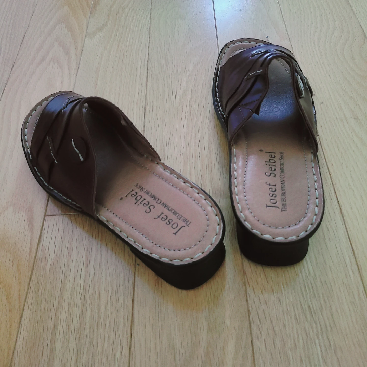 Josef Seibel Brown Leather Sandals Size 38 ⚽ - photo 2