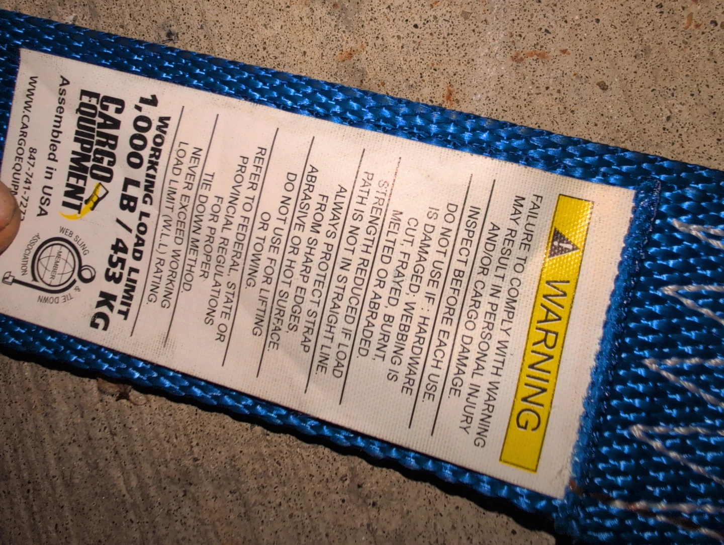 Blue Cargo Equipment Ratchet Strap - photo 2