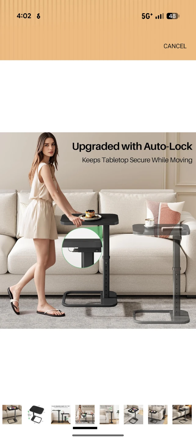 Adjustable Height Side Table - photo 3
