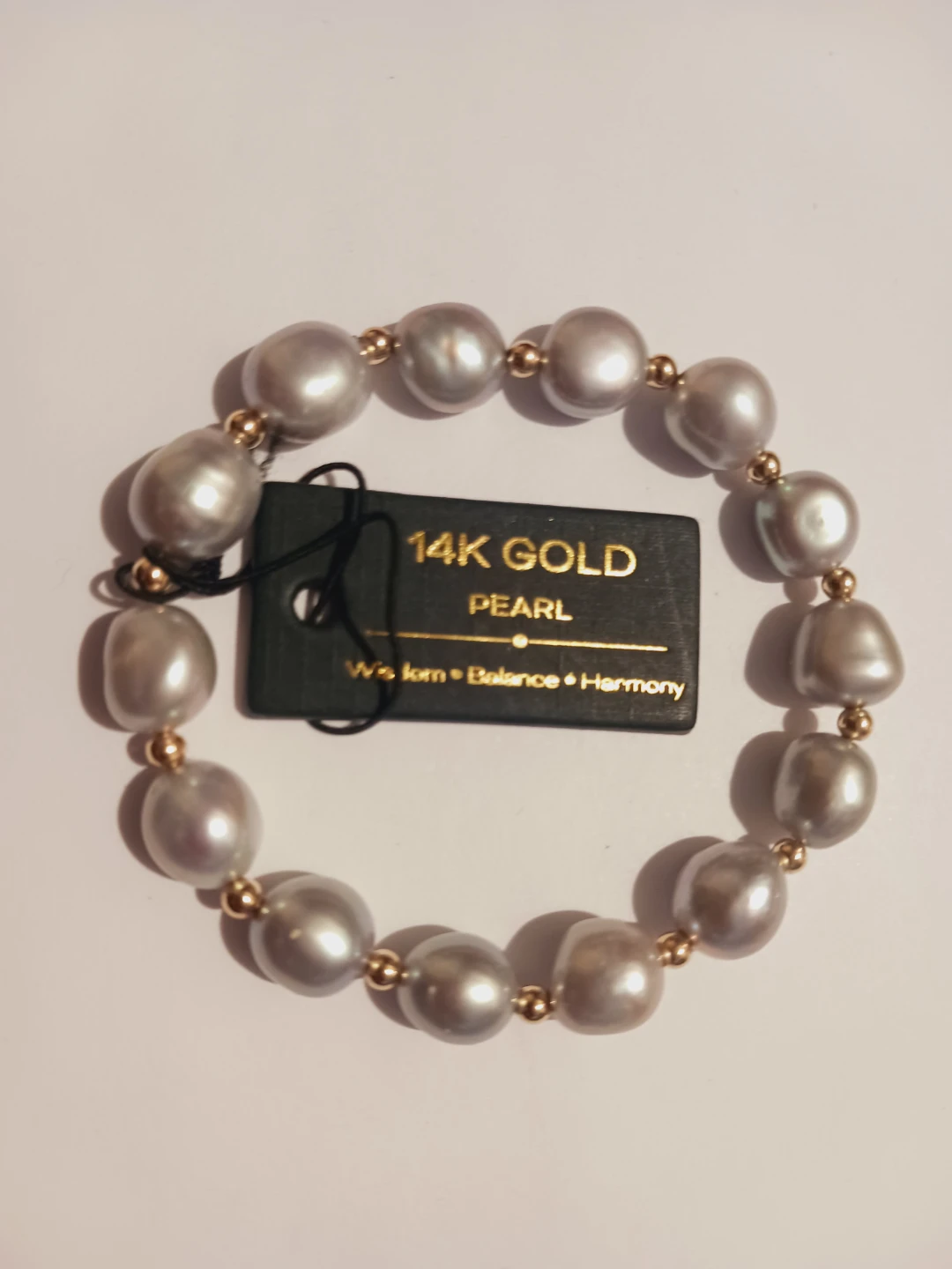 New!!  14K Gold Beaded Freshwater Pearl Bracelet - photo 3